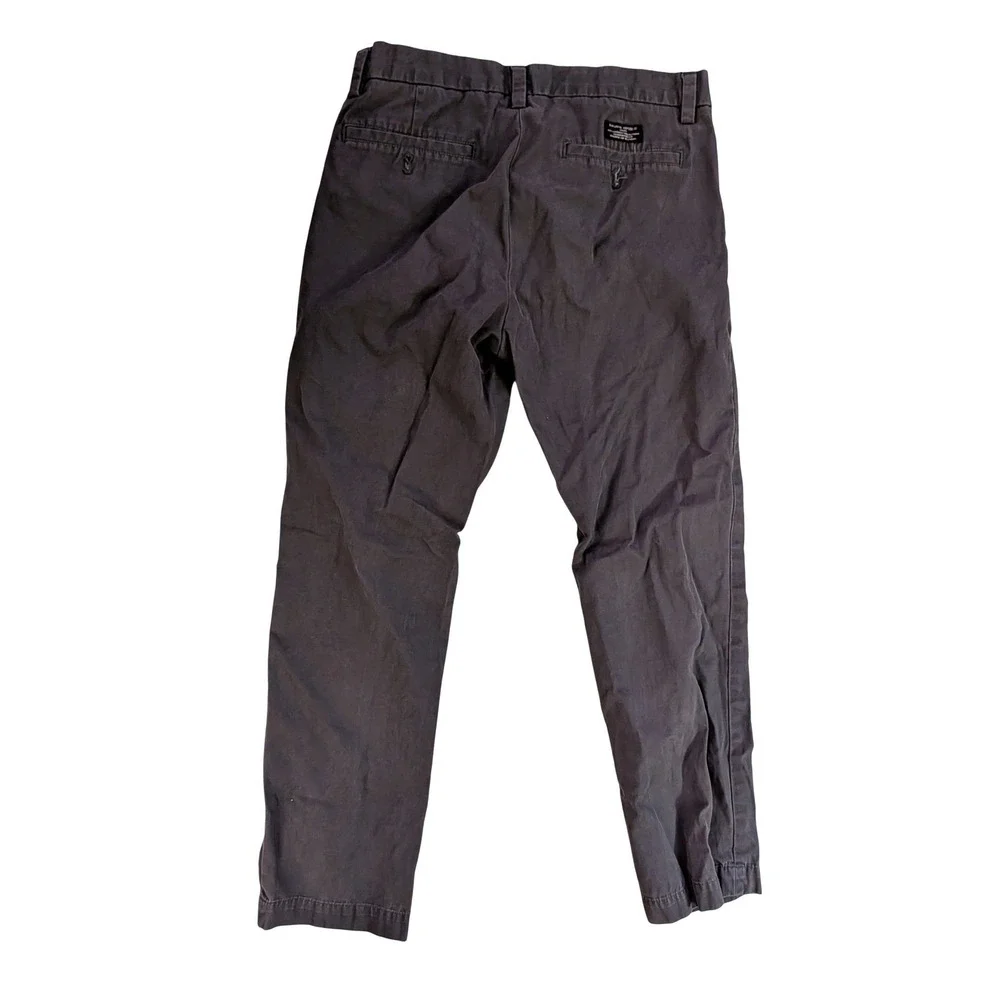 Banana Republic Men's Emerson Chino Pants Dark Gray‎ Straight Cotton- 31/30